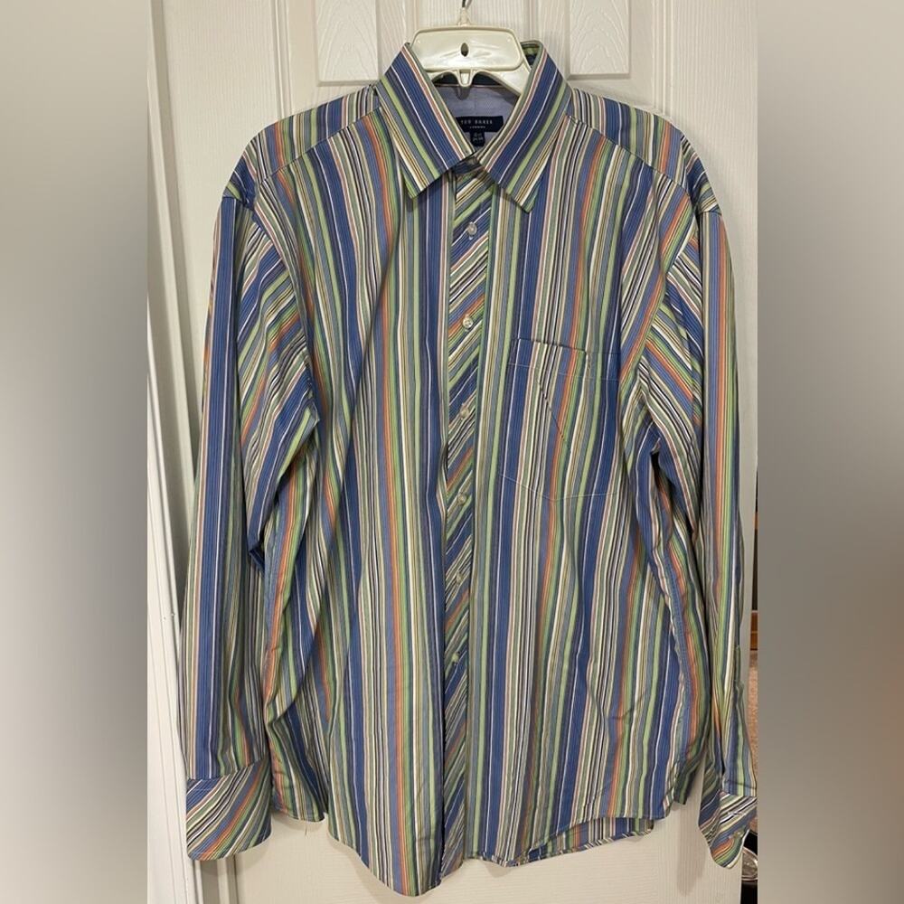 Ted Baker London Stripe Button Down Career Shirt 34